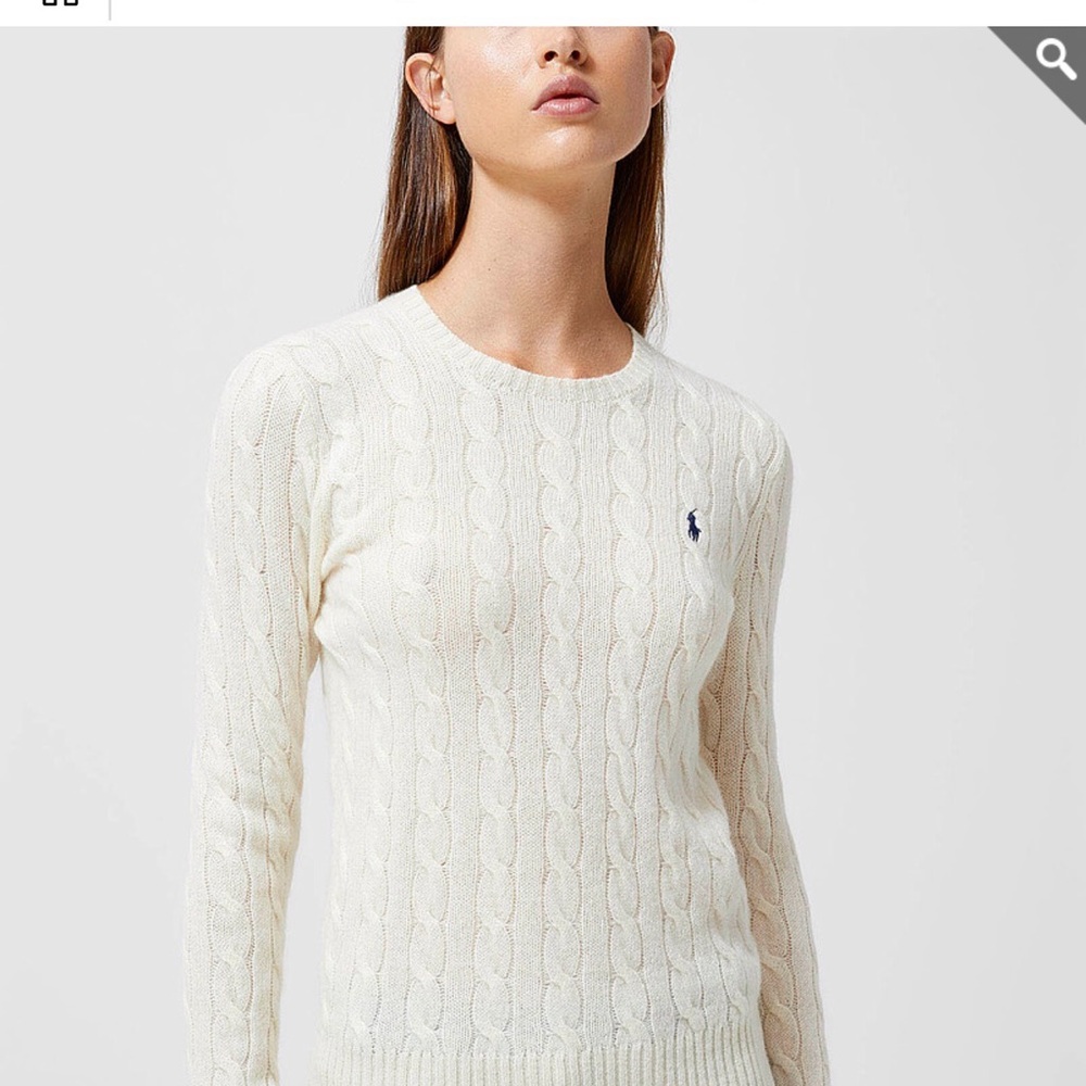 Polo by Ralph Lauren Women's Ivory Cable Knit Sweater